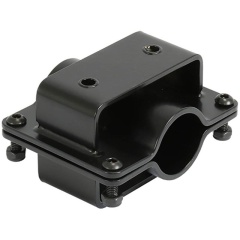 Morsetto doppio in acciaio inossidabile Seanox per porta Canna da pesca - Nero Diametro 36 a 50mm