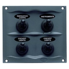 Pannello elettrico Marinco Compatto a 4 vie - Nero