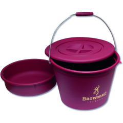 Secchio per esche Browning con coperchio e bacinella 30L