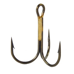 100 ganci VMC 9649 Triplo Ganci tondi bronzati tondi