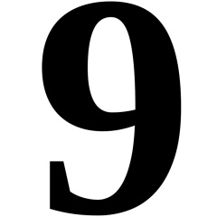 Numero bianco 8 cm - Scafo - 9