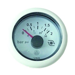 Espositore VDO Manometro Turbo 2 bar - Ø52 mm - Bianco