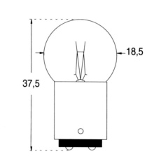 2 lampadine sferiche Vdm 12V - 10W