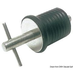 Tappo in acciaio inox Osculati con guarnizione in neoprene 22 mm