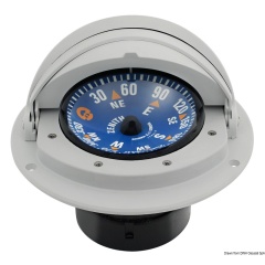 Bussola daRIviera incasso blu zenit/grigio in rosa piatto e cupola protettiva