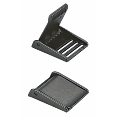 Fibbia ad ardiglionePlastimo nero 84 x 62mm