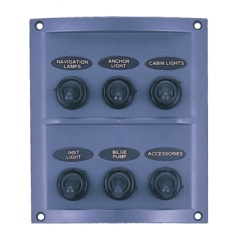 Pannello elettrico Plastimo plastica a 6 vie