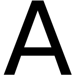 Lettera A - Bianco