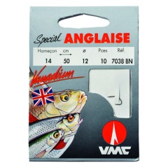Speciale Inglese 7038 BN 50 cm ami da pesca N°18 su Nylon 10/100