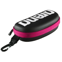 Custodia per occhialini nuoto Arena Google Case - Black white fucsia