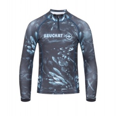 Maglietta lycra rashguard bambino per snorkeling Beuchat Atoll Seaweed Junior