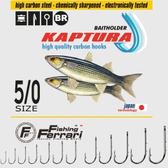Occhiello singolo Hamecon Fishing Ferrari Kaptura Baitholder ad anello BRONZ N°8
