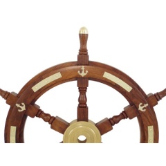 Ruota timone Décomarine mozzo in ottone deco e ottone massiccio 