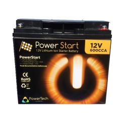 Impermeabile batteria al litio PowerTeck Powerstart+ 12V 16000