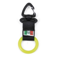 Anello Best Divers con cinturino nero e clip gialla