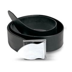 Cintura da immersione Best Divers in gomma nera con fibbia in acciaio inossidabile