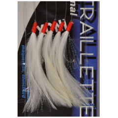 Sabiki pesca Ragot Acciaio inossidabile originale No. 4/0 - Bianco brillante