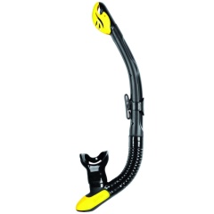 Tuba Plongée Snorkeling Mares Ergo Dry Noir/Jaune