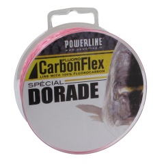Filo nylon da pesca Powerline Carbonflex Fluoro rosa Sp Daurade 300 m