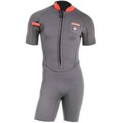 Muta shorty marcia acquatica uomo Ocean Step Dualzip Steamer 2/2mm Grigio-Rosso - M/L