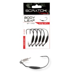 5x BODY LEAF JIG HEAD - 3,5 g - N° 3/0