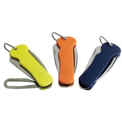 Coltello nautico Osculati in acciaio inox per vela - Giallo