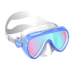 Maschera Cressi Honey Donna, bianco/lilla, UV 420, blu/arancione