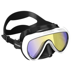 Maschera Cressi Honey Donna, bianco/nero, UV 420, blu/giallo