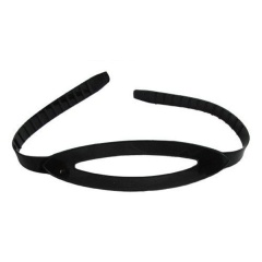 Cinturino per maschera in silicone nero - 18 mm