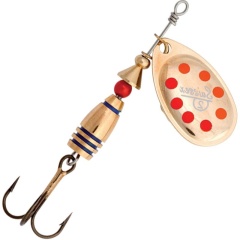 Cuiller Tournante Suissex Or Points Rouges