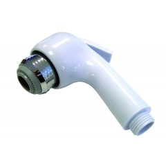 Soffione bianco e cromato, attacco 1/2BSP