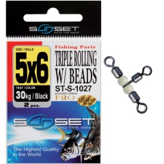 Girevole Sunset Triplo rotolamento con perline ST-S-1027