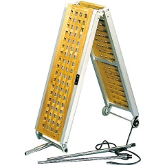 Passerella pieghevole con griglia in teca