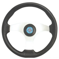 Volante barca Osculati Technic nero argento 350 mm