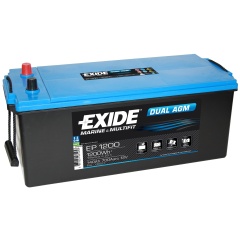 Doppia batteria Exide doppia AGM 140AH - EP1200 Doppia batteria
