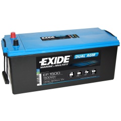 Doppia batteria Exide doppia AGM 180AH -EP1500 Doppia batteria