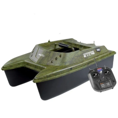 Barchino carpfishing Anatec Catamaran Dl Camou Oak Brushless Lithium + Sr07 Brushless + Robot da pesca