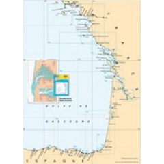 Carta nautica Shom ripiegata Golfo di Biscaglia