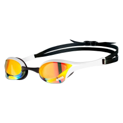 Occhialini nuoto Arena Cobra Ultra o a specchio - Rame giallo Swipe white