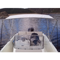 Tendalino barca 3 cerchi in acciaio inox MATC Oxygen 2160-2285 mm - Blu Navy