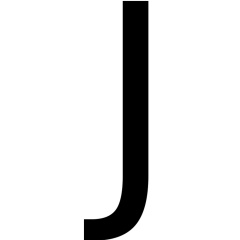 Lettera adesiva nera Euromarine 40mm - Lettera: J