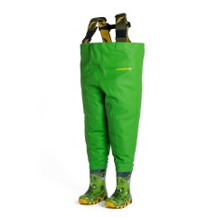 Muta Kidsplay verde liscio con stivali Croco