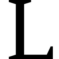 Lettera L - 18 cm - Nero
