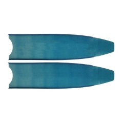 Pale per pinne Leaderfins Blue Ice Fibre - Soft - Blu - Profili per pinne Nero - Senza logo