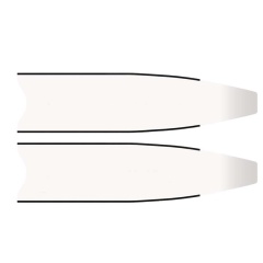 Pale per pinne Leaderfins Ice Fibra - - Bianco Soft 