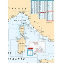 Shom Carta nautica pieghevole del Mediterraneo orientale