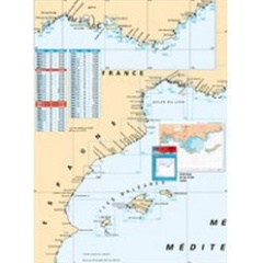 Carta nautica Shom ripiegata Mediterraneo Ovest