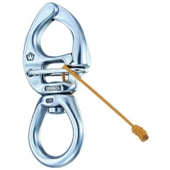 Moschettone con apertura sotto carico Wichard grande occhiello in acciaio inox HR