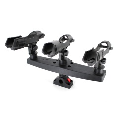 Supporto per 3 canne da pesca regolabili belly boat da kayak Amtrac Fishing