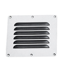 Griglia di ventilazione rettangolare in acciaio inox 115 x 130 mm